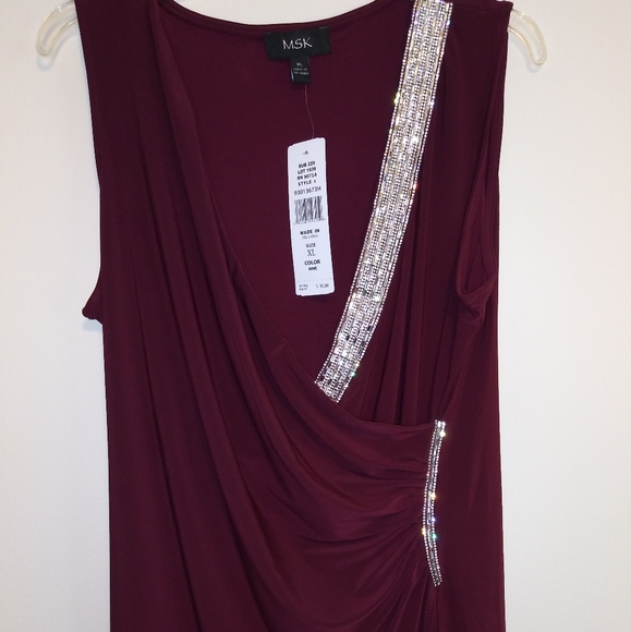 Dressy Sleeveless Embellished Sheath Dress - Picture 2 of 7